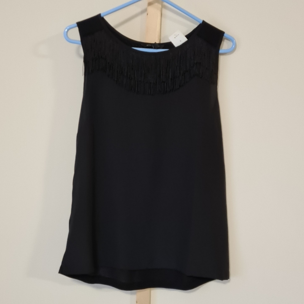 Banana Republic Formal Sleeveless Blouse Fringe M